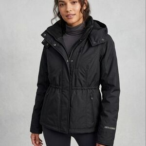 5 Shipp! Abercrombie & Fitch Black Hooded Puffer Jacket